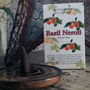 Basil & Neroli Plant-Based Incense Cones - Pack of 12